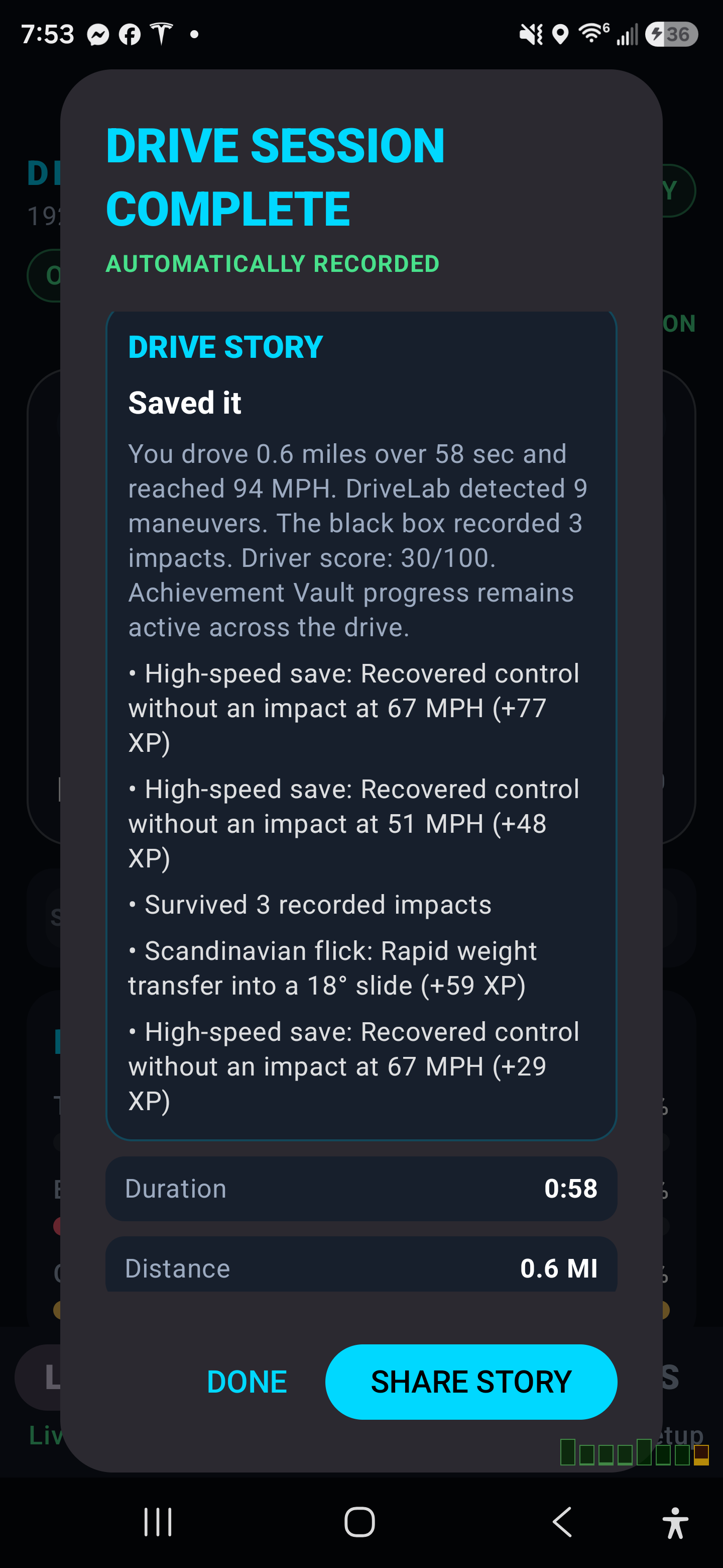 Drive Stories in saved sessions in DriveLab Telem 2.4.0